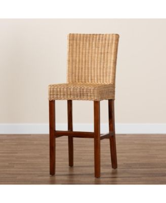 Racquel 44.25" Rattan Bohemian Bar Stool