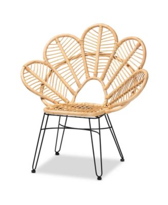 Garan 37.8" Rattan Bohemian Accent Chair