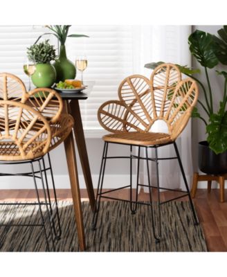 Garan 19.5" Rattan Bohemian Counter Stool