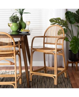 Tugera 22.5" Rattan Bohemian Counter Stool