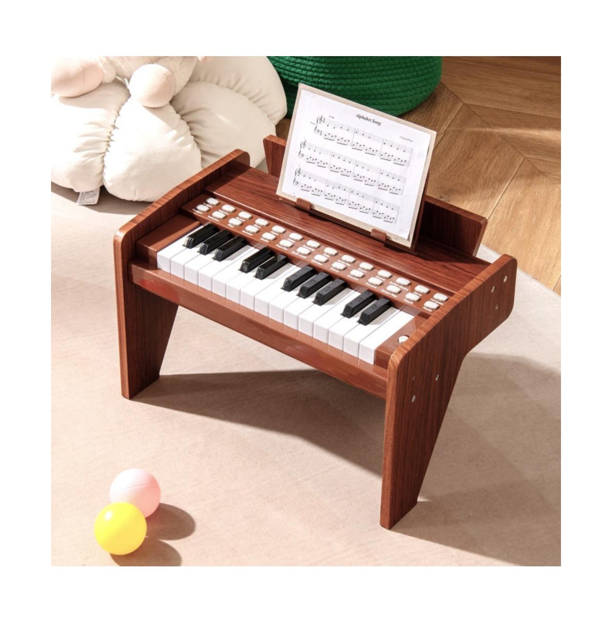 Hongge Kids Mini Digital Piano Keyboard with Lighted Teaching Mode and 25 Keys