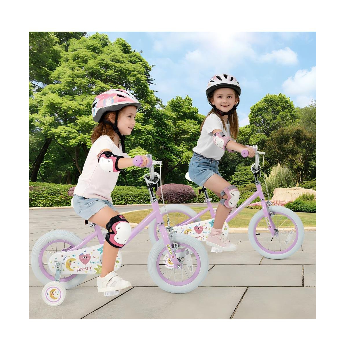 Hongge Kids Adjustable Training Bike with Dual Brake and Safety Features