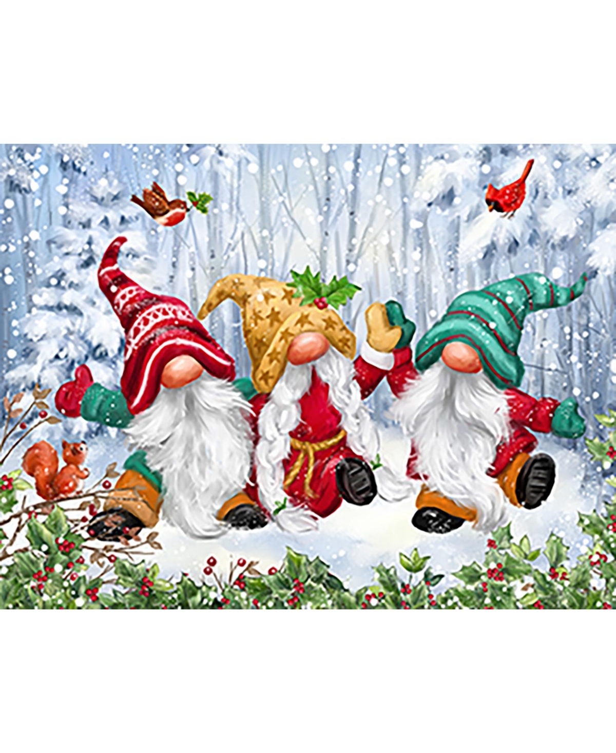 SunsOut Three Winter Gnomes 300 piece Jigsaw Puzzle for Adults Christmas