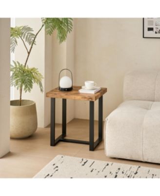  2-Piece Side Table with Metal Leg