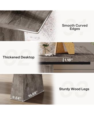 63-Inch Executive Desk, Large Office Computer Desk with Double Pedestal, Modern Simple Workstations