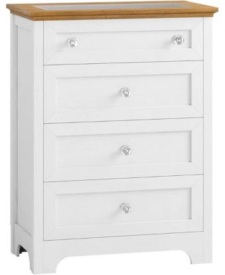 4-Drawer Wood RGB LED Light Bedroom Dresser