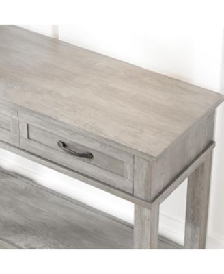 52" Console Table Entryway Table with 3 Storage Drawers, 3-Tier dustrial Metal Sofa Table Behind Couch Table, Hallway Table forEntryway, Brown