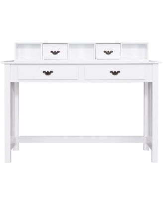 Writing Desk Mission White Home Office Computer Desk 4 Drawer