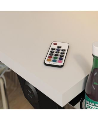 Genesis Electric Adjustable Height Gaming Desk with USB Charging and RGB Lighting White Ergonomic Standing Desk for Professional Gamers