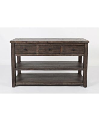 Madison County Rustic Reclaimed Solid Wood Farmhouse Sofa 50" Sofa Table