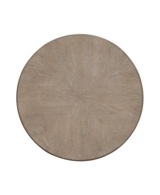 Brentwood Round End Table for Living Room - Sandstone Oak Wood
