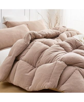 Thicker Than Thickest - Coma Inducer Oversized Comforter Set - Mocha Meringue