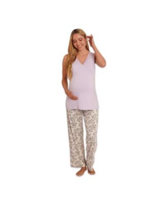 Maternity Analise During & After 5-Piece Maternity/Nursing Sleep Set