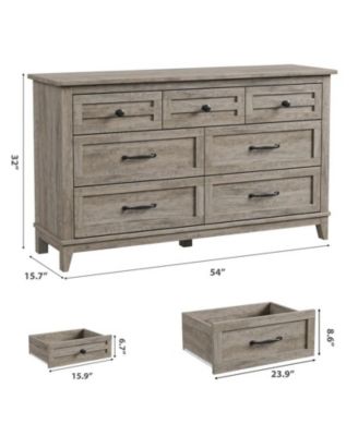 54" Wide Drawer Dresser with Storage Freestanding