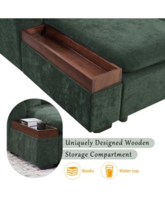 93.7" L-Shaped Sectional Sofa with Storage