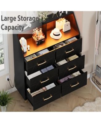 6 Drawer Double Dresser with Charging Station