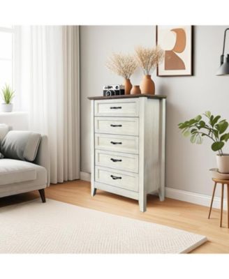 Vintage 5-Drawer Dresser, Storage Chest for Kids Nursery, or Living Room