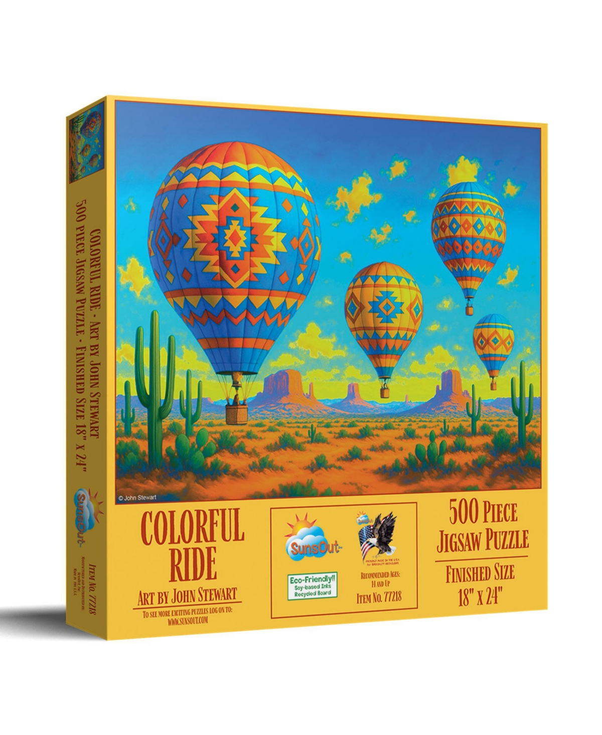 SunsOut Colorful Ride 500 piece Jigsaw Puzzle for Adults
