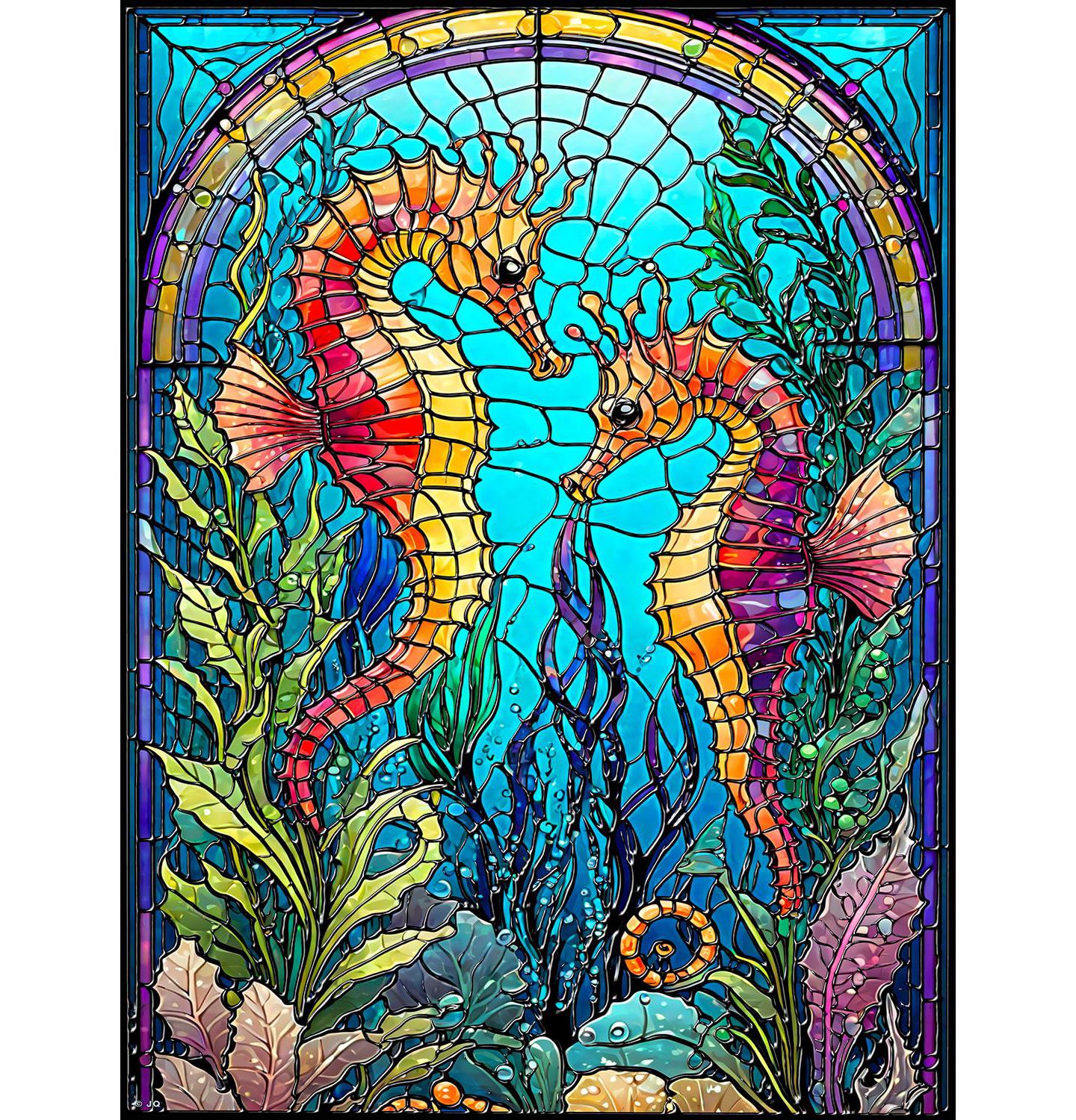 Детский пазл SunsOut Under the Sea Stained Glass 1000 Jigsaw Puzzle, от 15 лет — фото 4