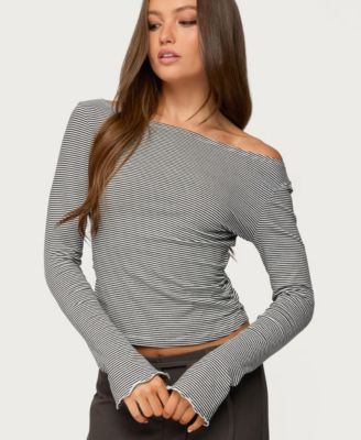 Women's Leyna Striped Off Shoulder Top