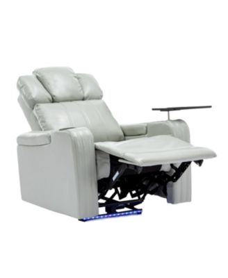 PU Leather Power Recliner w/ Cooling Cup Holder Bluetooth & USB