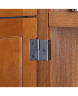  4-Tier Corner Kitchen Pantry Cabinet with 8 Doors and Adjustable Shelves