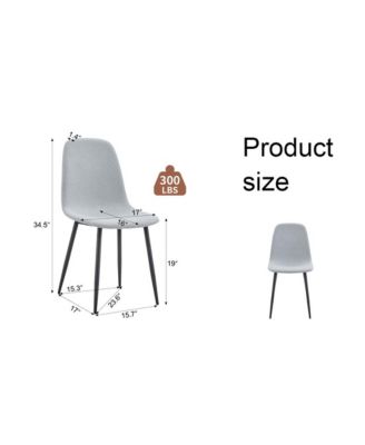 Comfortable Gray Dining Chair Set (4)