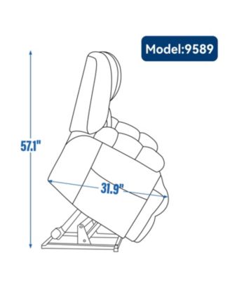 Dual Motor Power Lift Recliner with Heat & Massage Beige