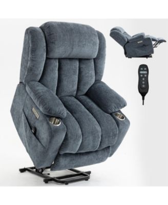  Ultimate 350 Lb Chenille Recliner with Massage and Heat