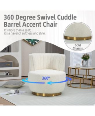  Plush Teddy Swivel Accent Chair Comfort and Style for Any Room