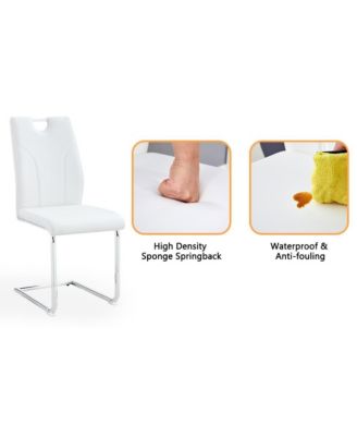 Streamdale White PU Dining Chair Set (Set of 4