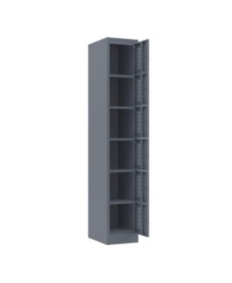 Metal Garage Cabinet - 6-Compartment Steel Locker