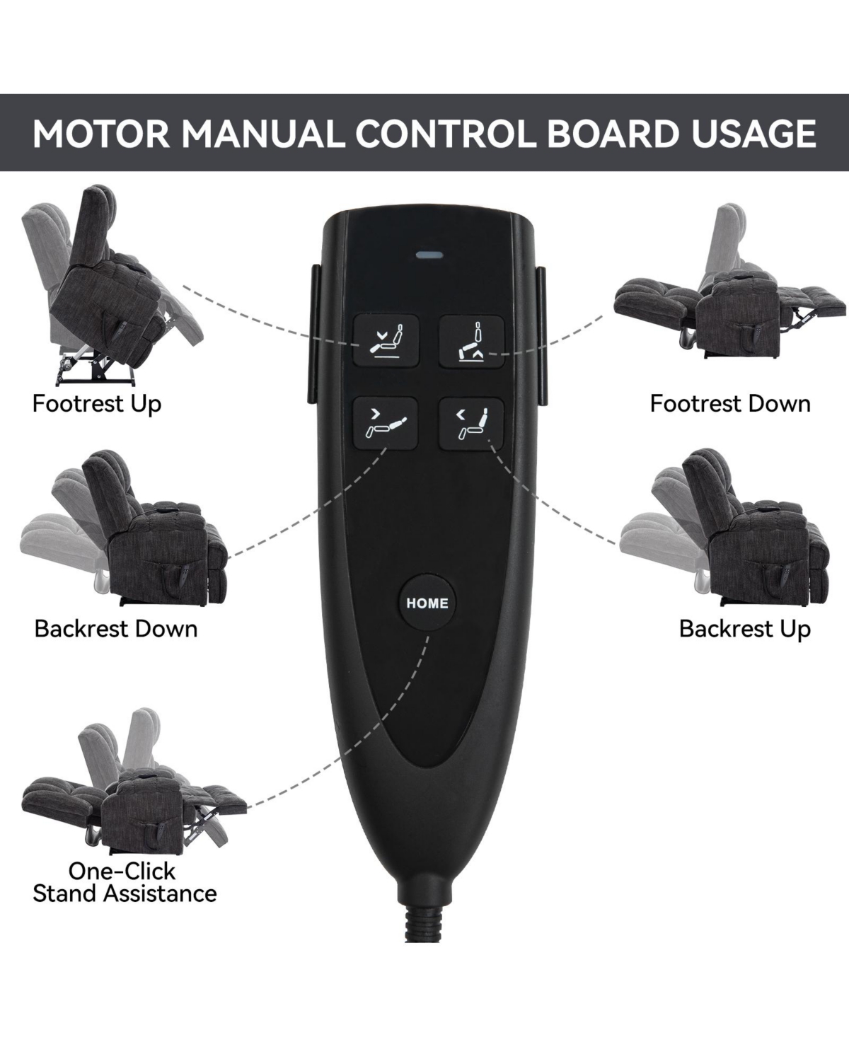 Streamdale Furniture Streamdale Dual Motor Power Lift Recliner with Heat & Massage, 350 Lbs