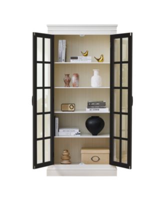 Rustic Glass Door Display Cabinet