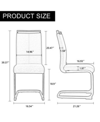 PU Leather Dining Chairs - Set of 2