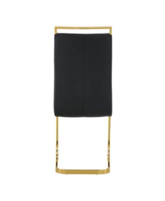 Modern Black Faux Leather Dining Chairs (Set of 4)