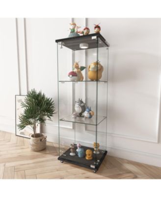 LED Glass Display Cabinet - Black