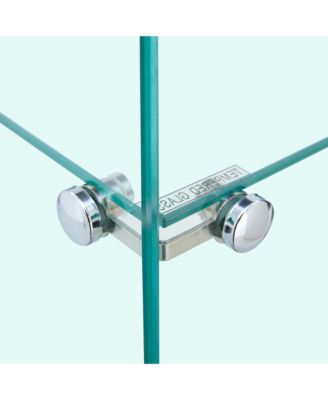 American Glass Display Cabinet - Tempered Glass, Soft-Close Drawer, 3 Shelves