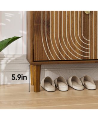 Streamdale Shoe Storage Cabinet 2 Flip Drawers, Entryway, 23.6"W