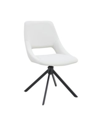  Swivel Dining Chairs Set of 4, Gold Mesh Leather, High Back (White)