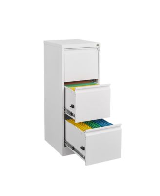 3-Drawer Metal File Cabinet with Lock