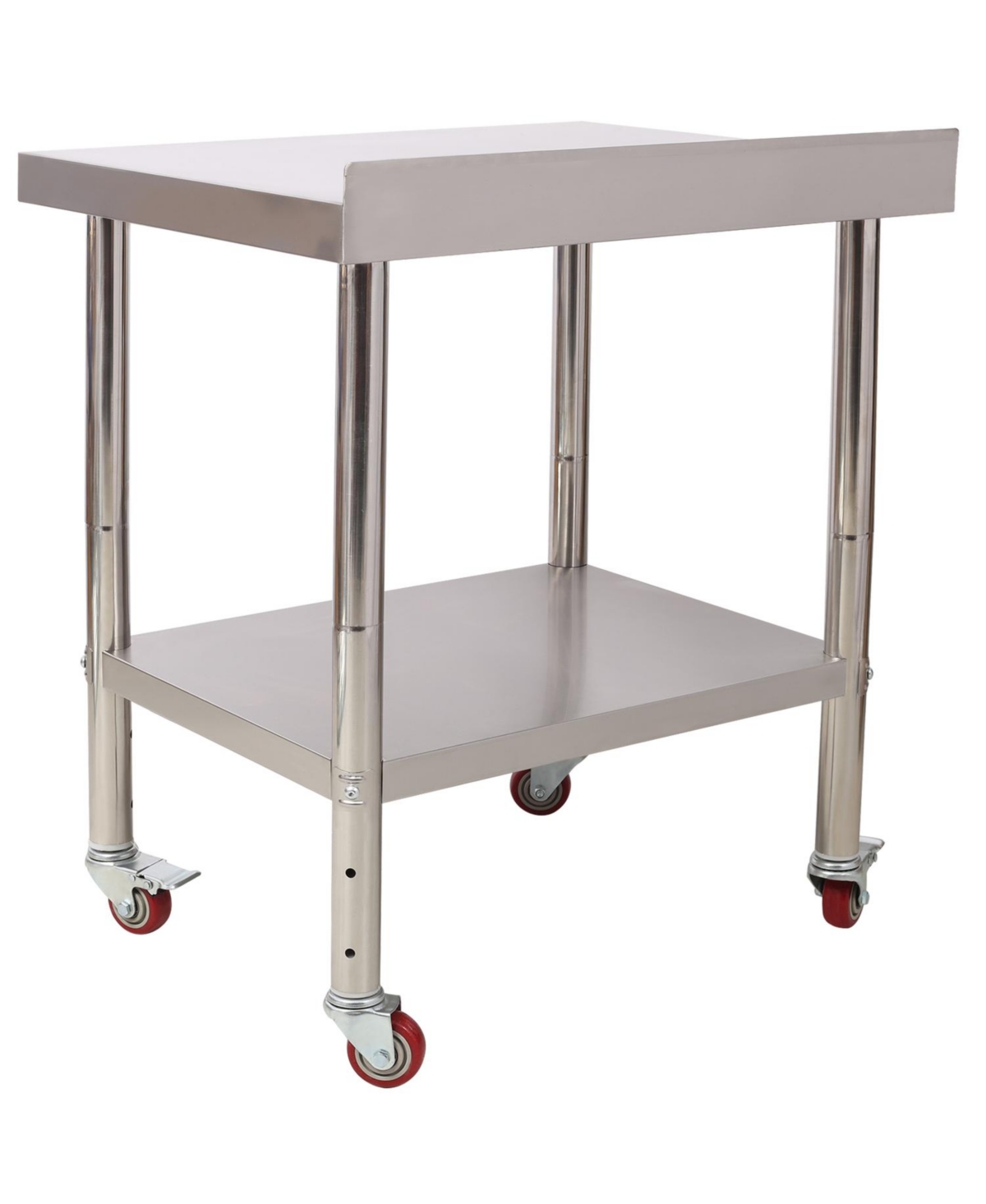 Streamdale Furniture Stainless Steel Prep Table 30x24, Backsplash, Casters