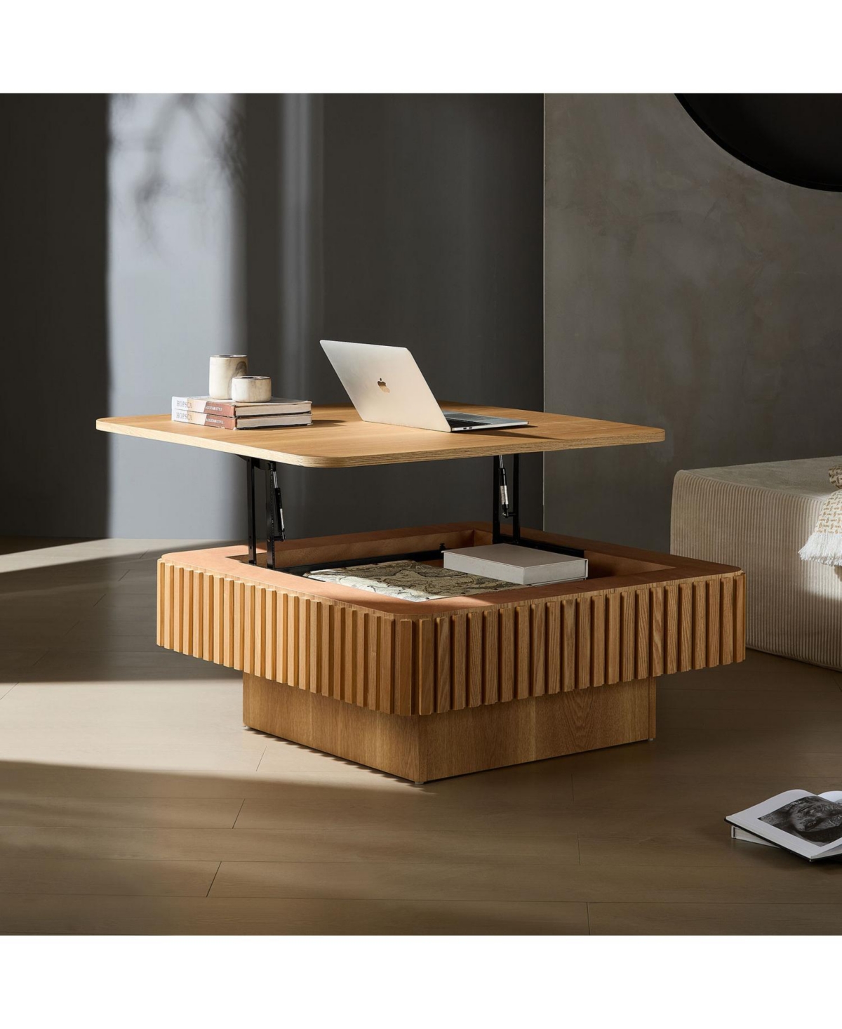 Streamdale Modern Lift Top Coffee Table with Hidden Storage