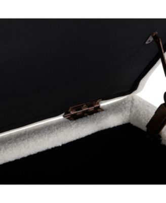 Streamdale White Boucle Storage Ottoman