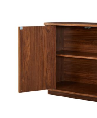 Walnut Wave Pattern Sideboard/TV Stand - 64"