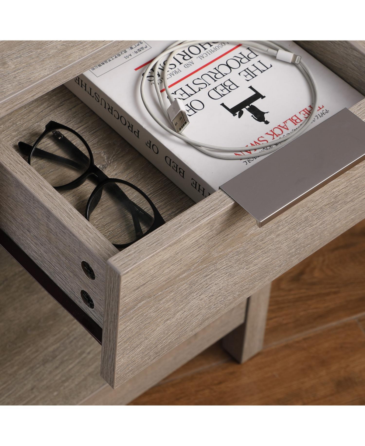 Streamdale Furniture Nightstand with Drawer & Shelf