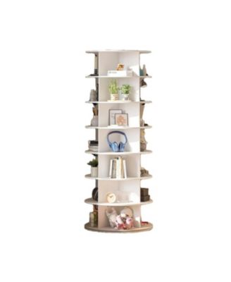  7 Tier Rotating Shoe Rack - White