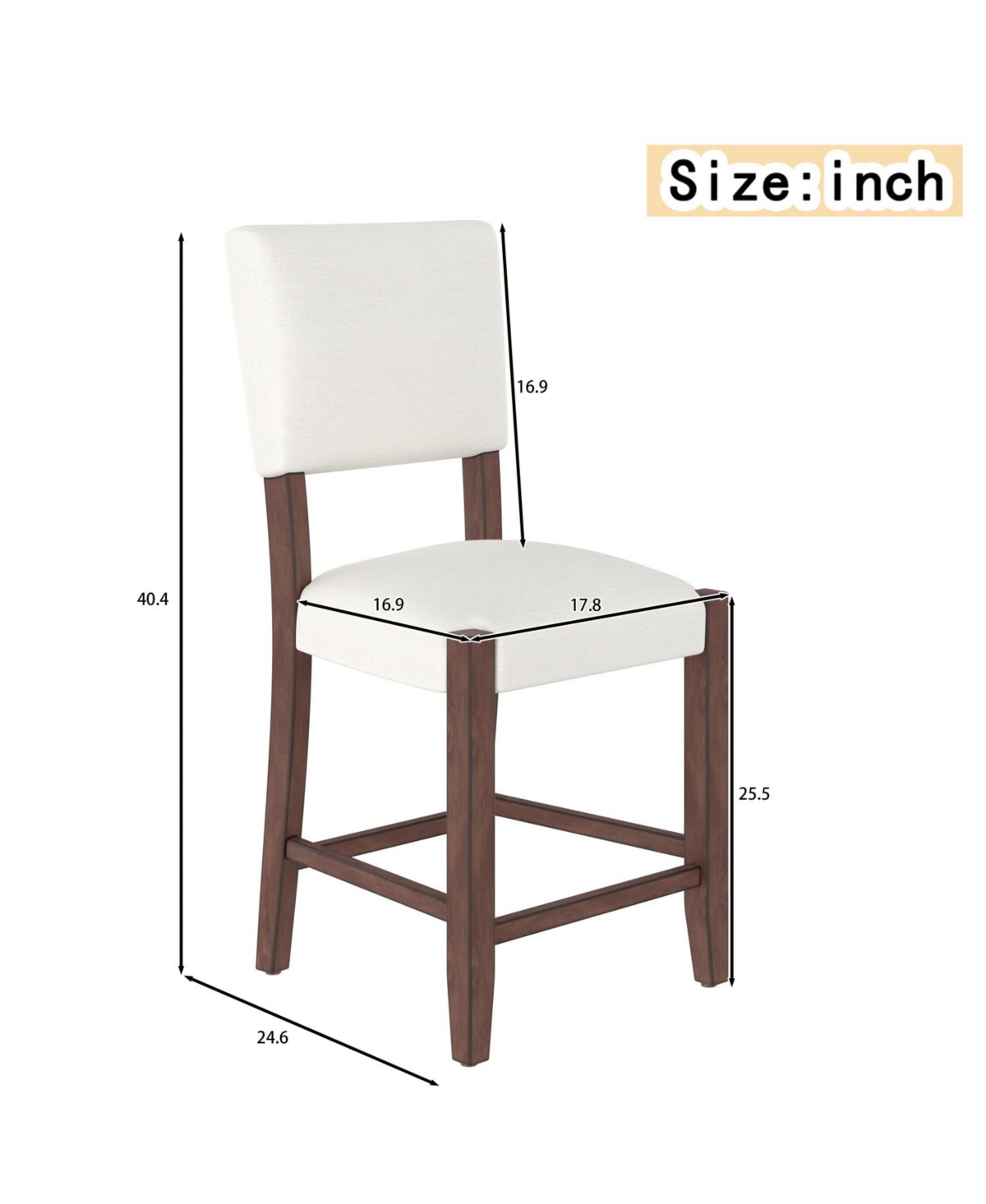 Streamdale Furniture Mid Century Modern Bar Stools Set of 4