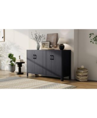 Farmhouse 4-Door Cabinet Rustic Accent