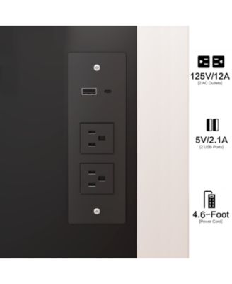 17" LED Vanity Table Set Touch 3 Colors Storage & Power